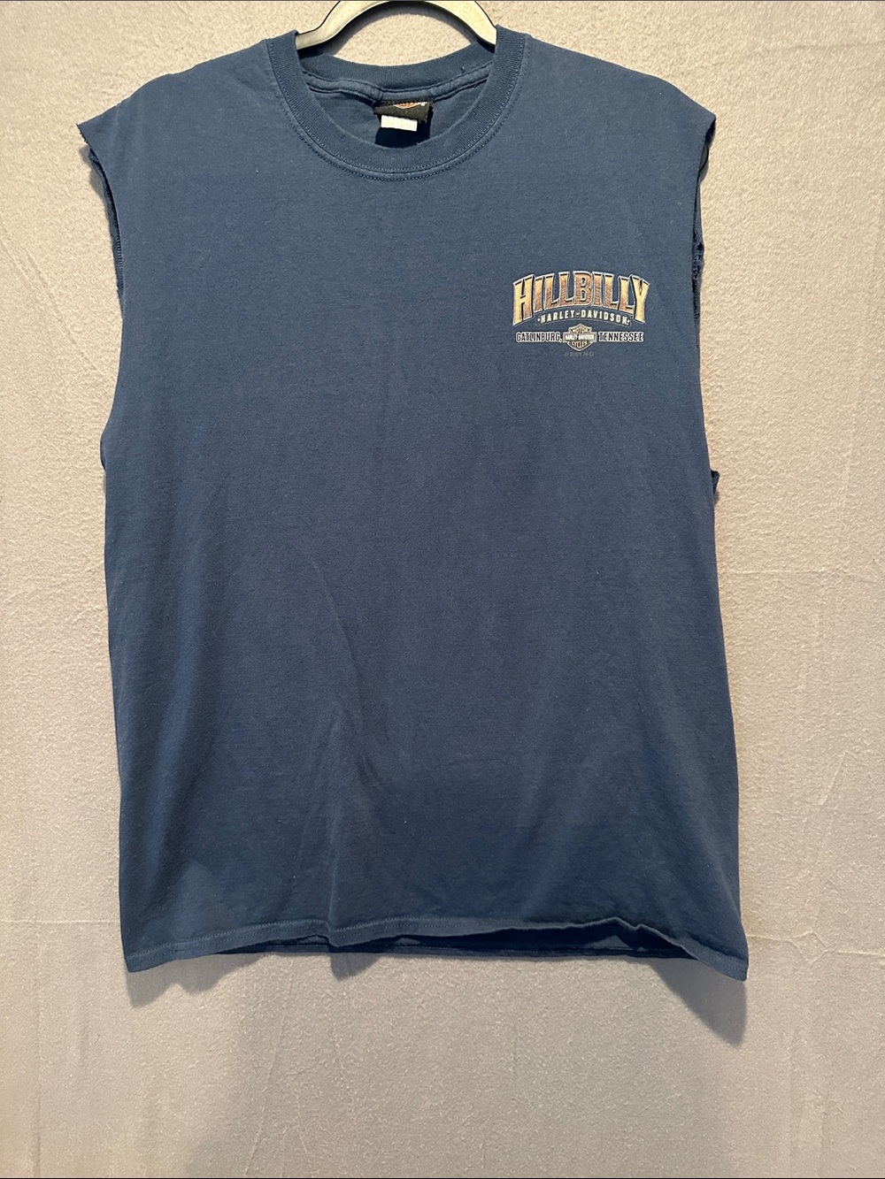 Harley-Davidson Navy Blue Sleeveless Graphic Tee